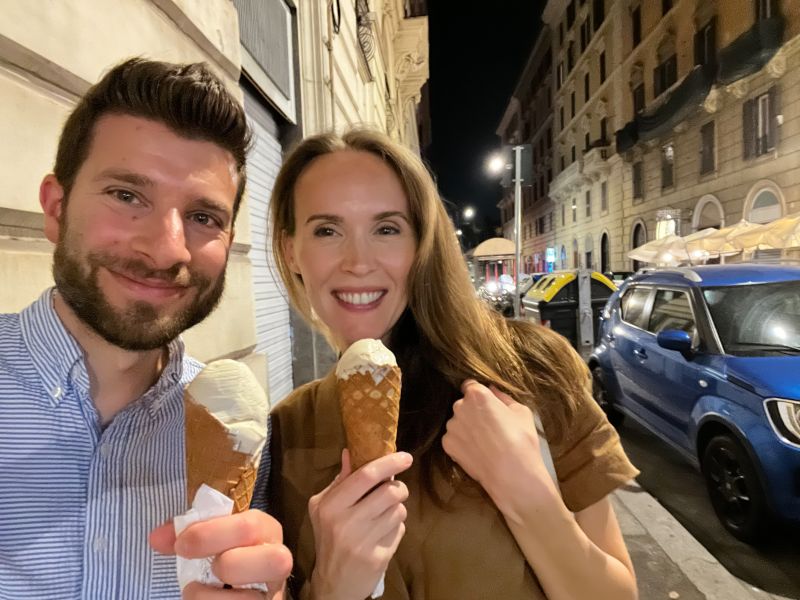 Enjoying Gelato