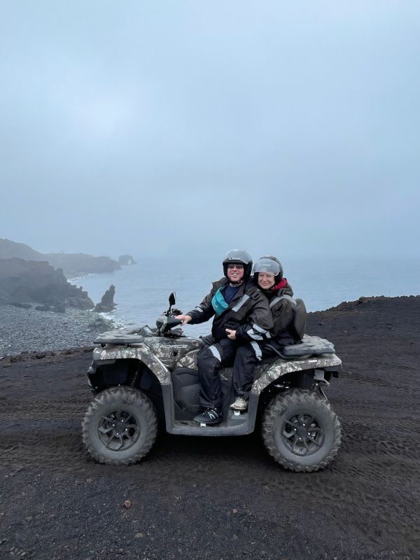 Riding an ATV on a Volcano in Iceland