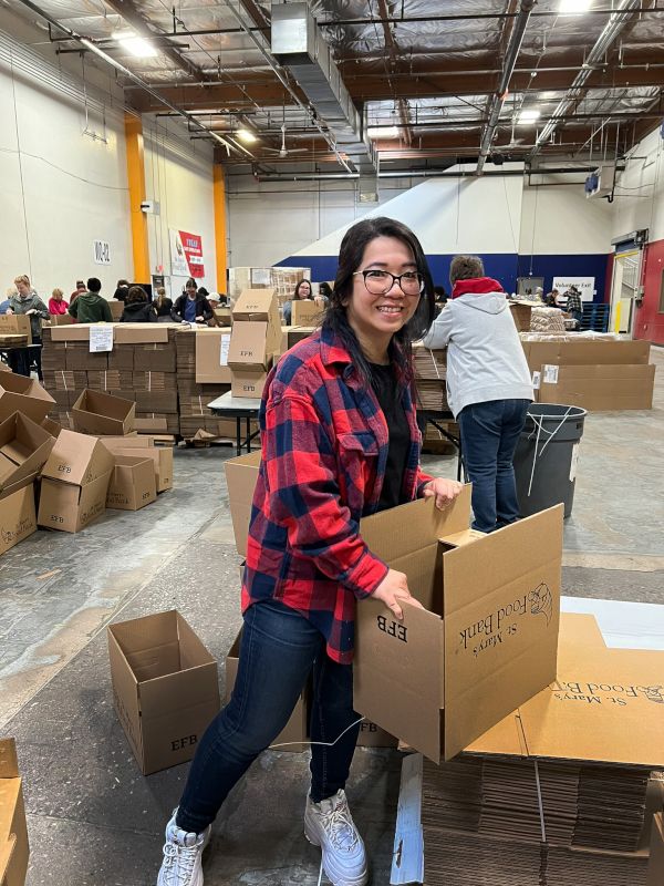 Marie Volunteering at a Food Bank