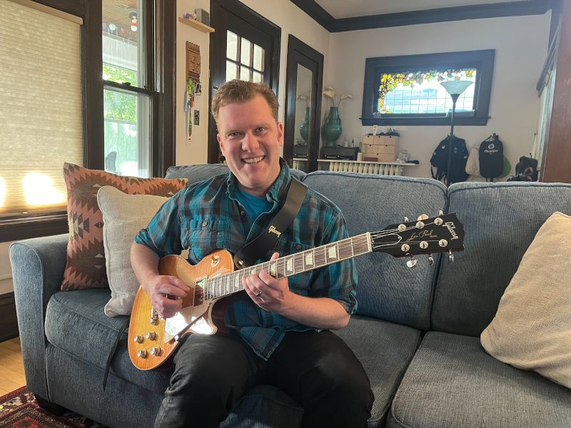 Playing Guitar in the Living Room