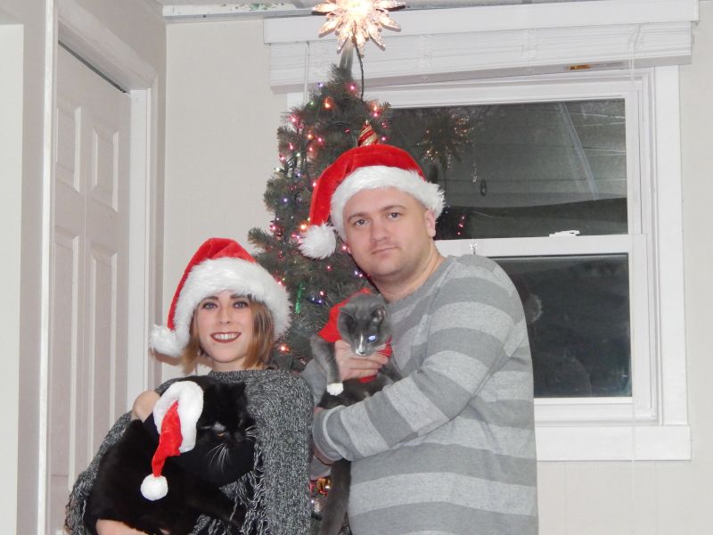 Family Picture in Front of Our Christmas Tree -  A Family Tradition