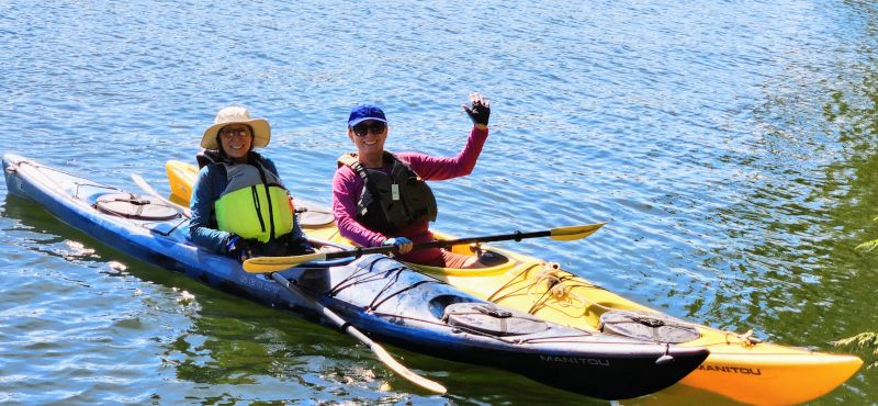 Sarah Kayaking With Her Mom